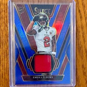 🔥 Emeka Egbuka Rookie Patch Card 2025 Panini Select Rookie Swatches RC 🔥